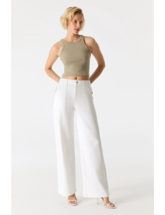 Broek Wide leg Lulu White