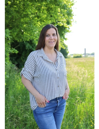 Gestreepte blouse 55066