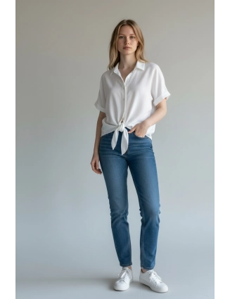 Blouse met knooplint 2445 Uni