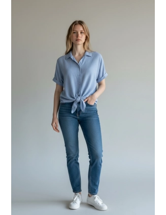 Blouse met knooplint 2445 Uni